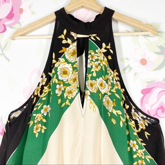 NEW Free People Beat Of My Heart Boho Floral Halter Tie Tunic Summer Top XS - Picture 6 of 12